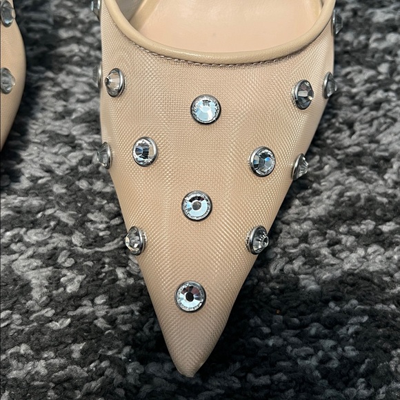 Loeffler Randall Paloma rhinestone embellished mesh mule, nude, size 8 NIB! - Picture 5 of 10